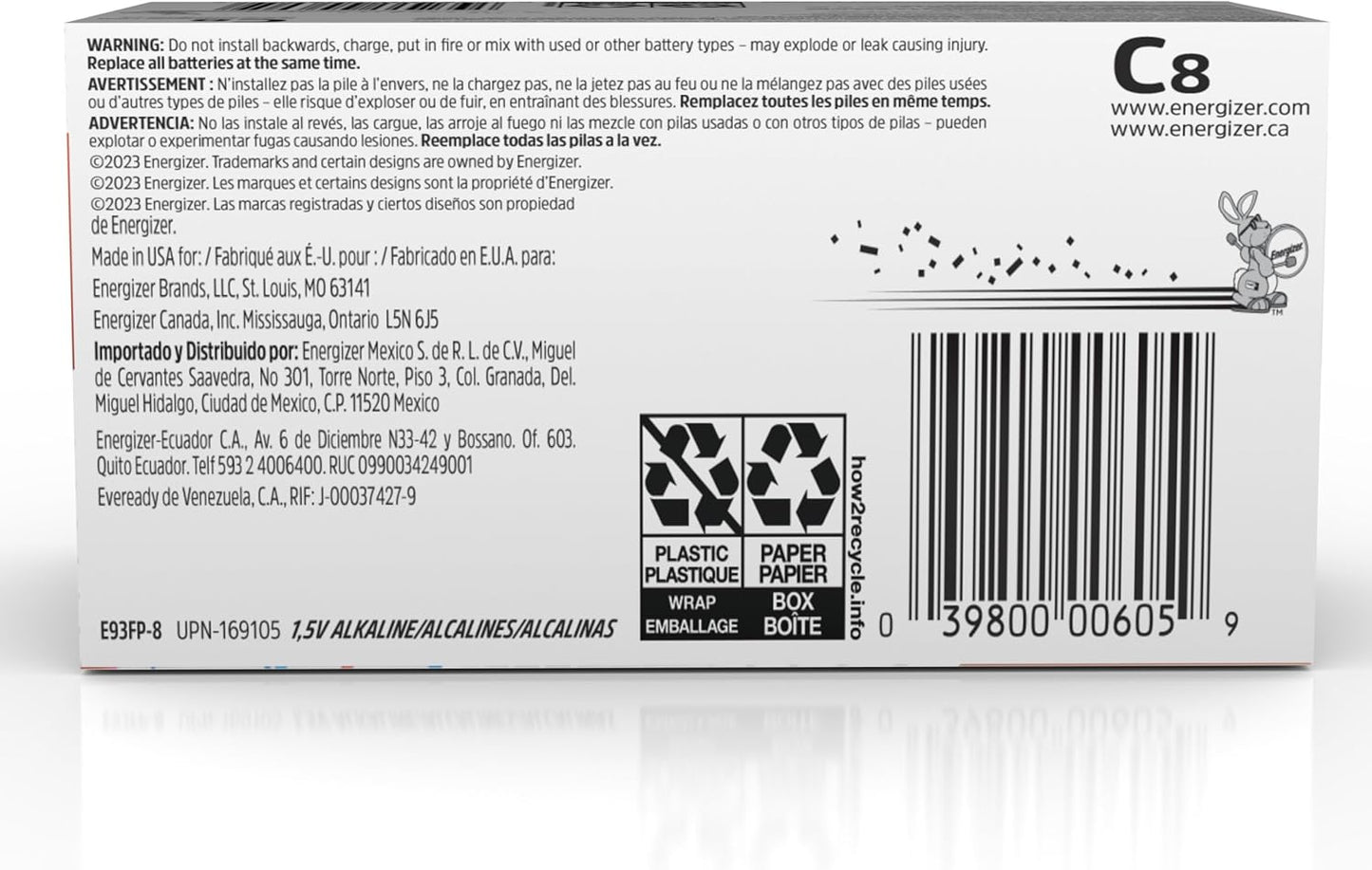 MAX C Batteries, Premium Alkaline C Cell Batteries (8 Battery Count)