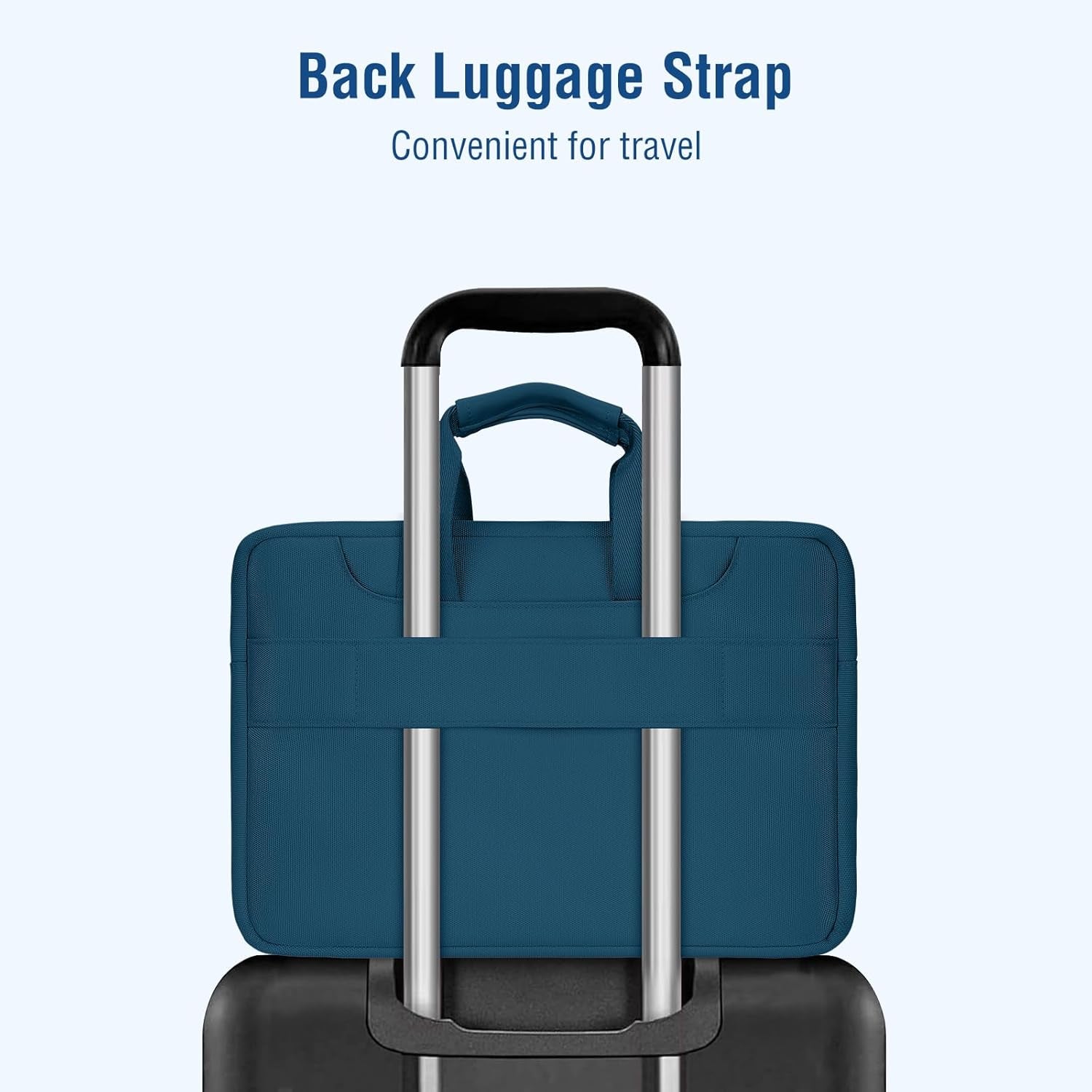 360 Protective Laptop Shoulder Bag Compatible with Macbook Air 15 M4 A3241 M3 A3114 M2 A2941/Pro 16 Inch M4 M3 M2 M1, 15-15.6 Inch Notebook,Matching Color Sleeve with Belt, Teal Green